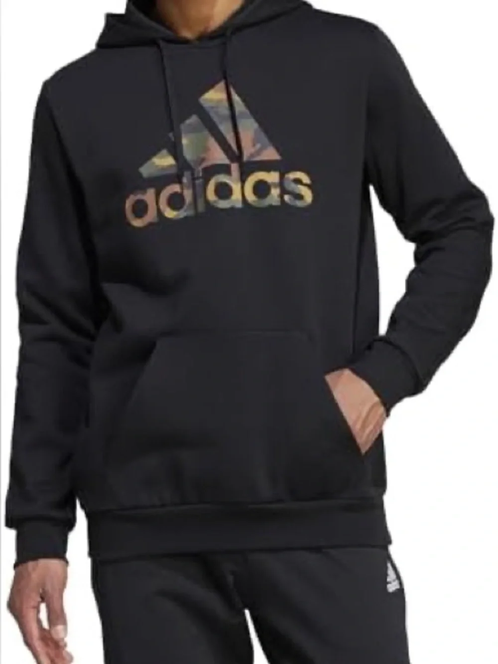 Adidas Men's Camo Badge of Sport Hoodie.  Sz M.  1W7002